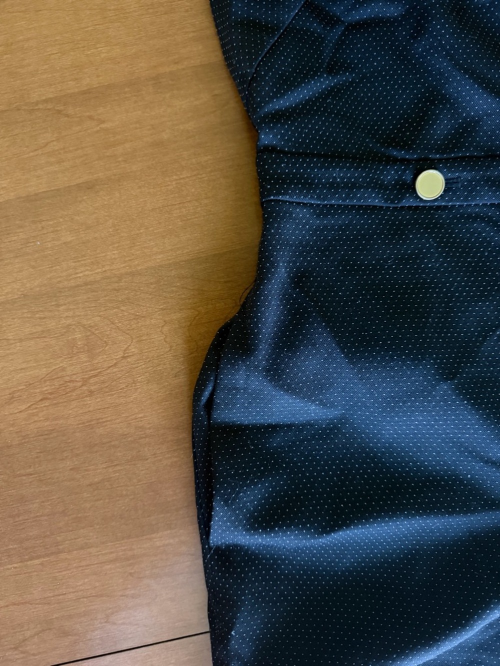 Club Monaco Black Sleeveless Wide-Leg Jumpsuit with Gold Buttons - Picture 6 of 7
